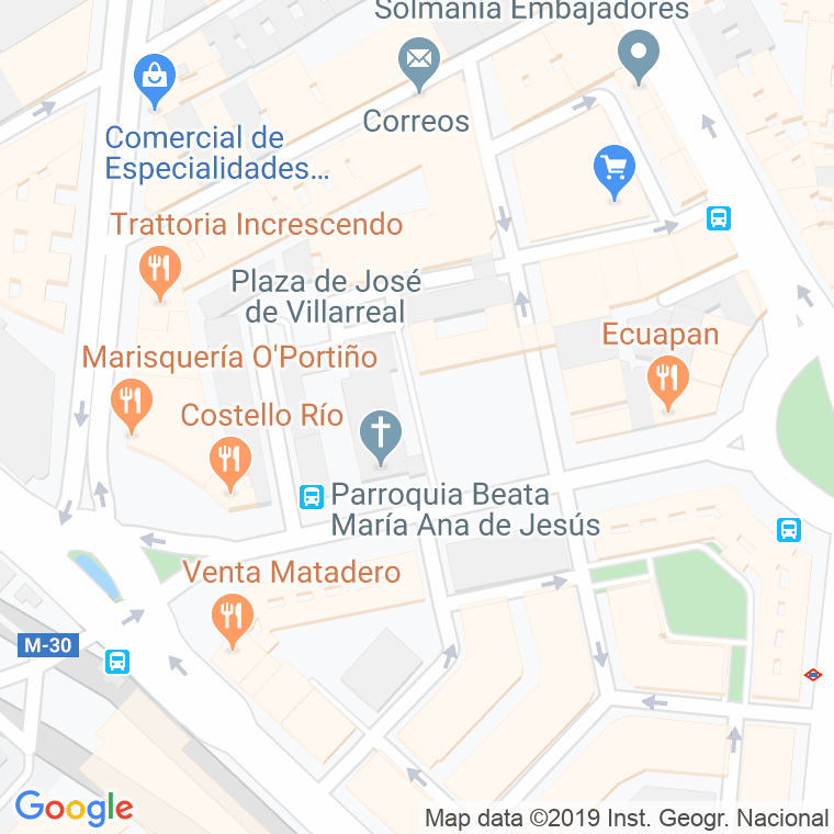 Código Postal calle Benito Valderas en Madrid