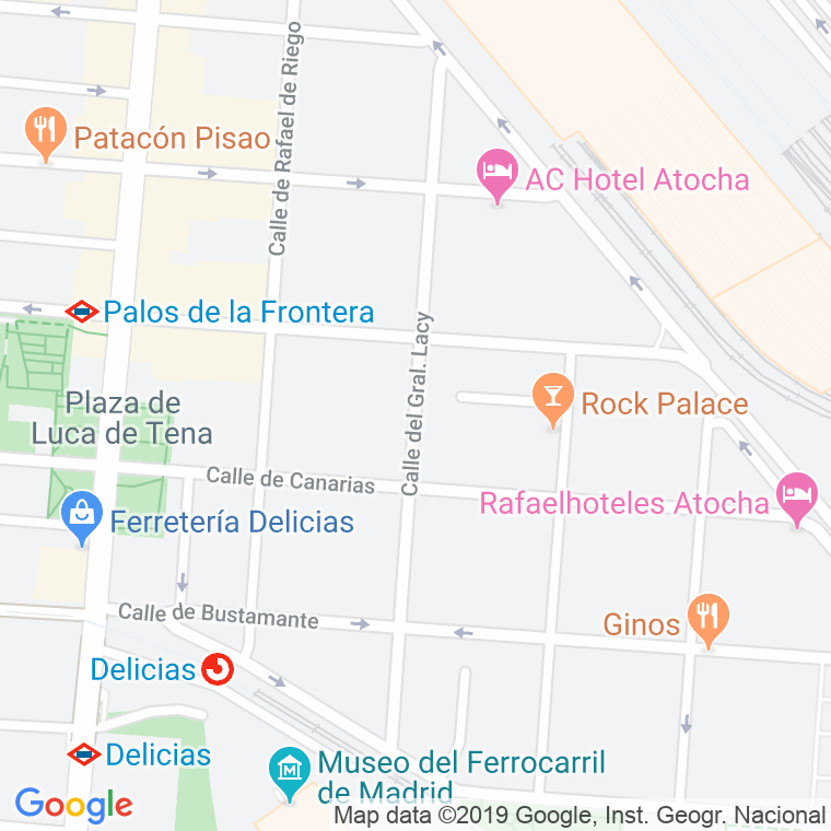 Código Postal calle General Lacy en Madrid