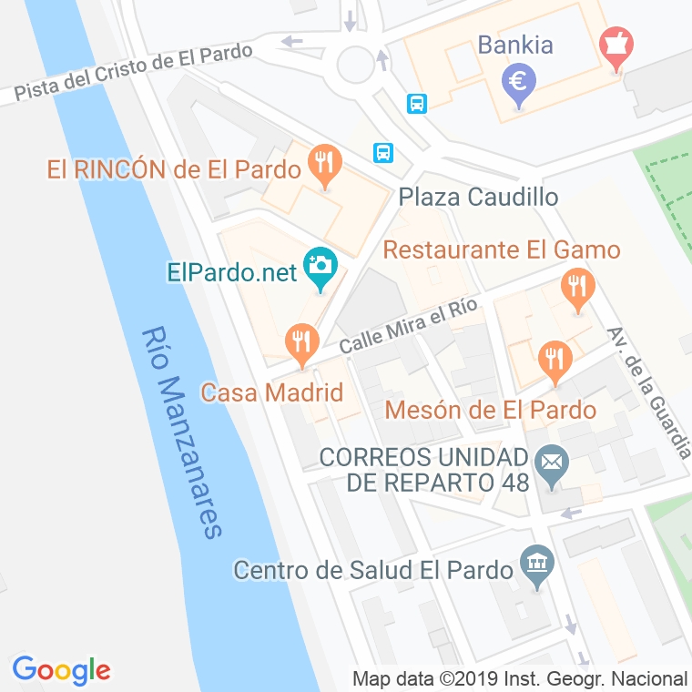 Código Postal calle Mira El Rio en Madrid
