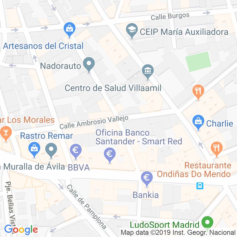 Código Postal calle Ambrosio Agui en Madrid