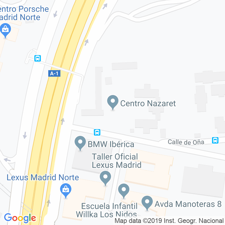 Código Postal calle Barrio De Nazaret en Madrid