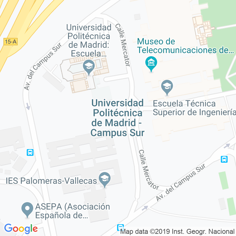 Código Postal calle Complejo Politecnico Campus Sur en Madrid