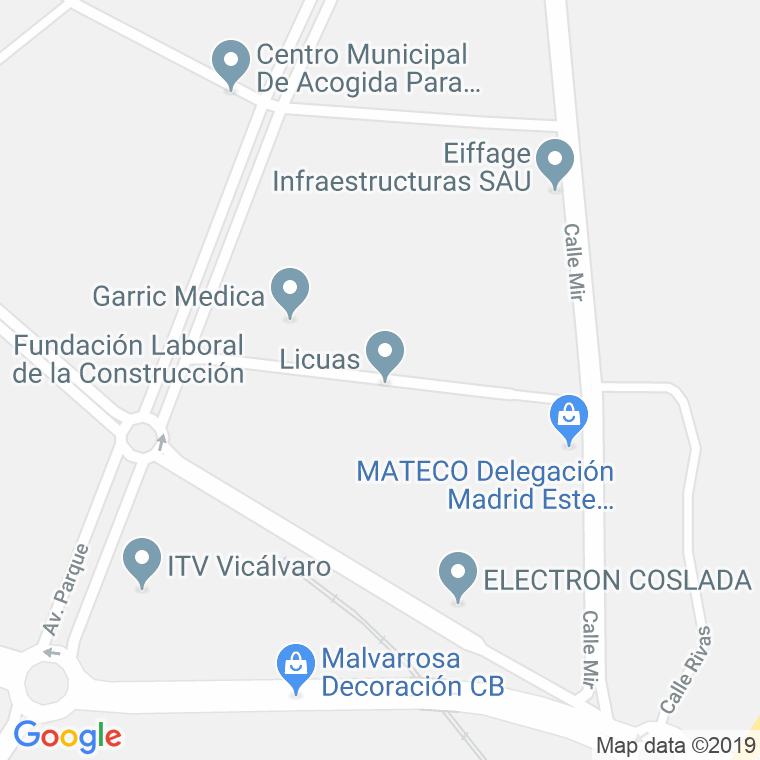 Código Postal calle Fundiciones en Madrid