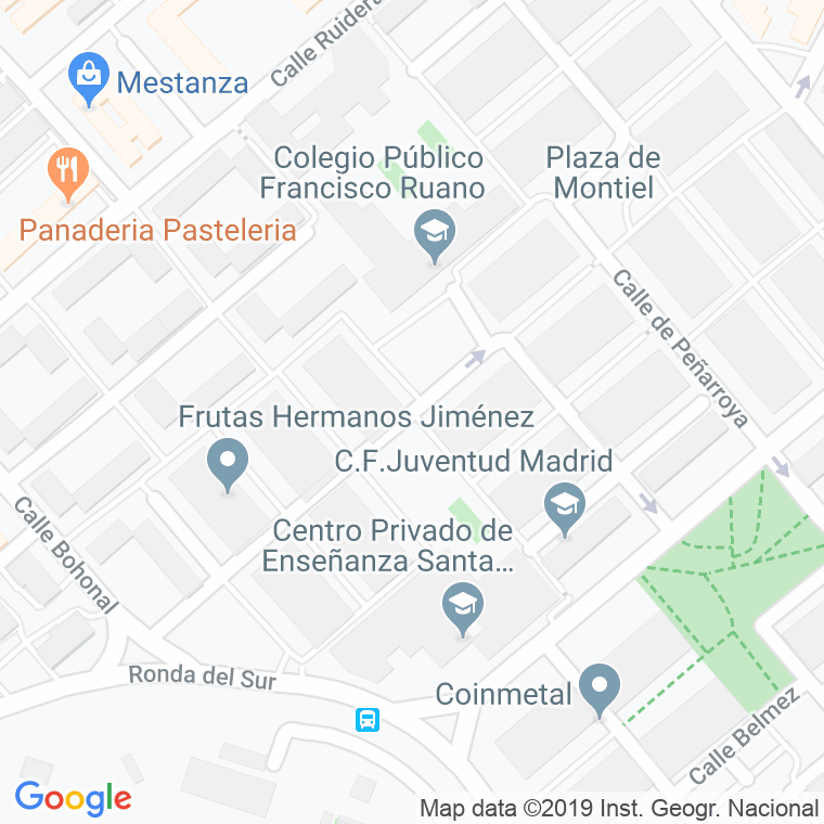 Código Postal calle Almuradiel en Madrid