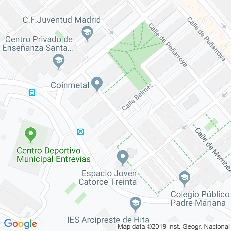 Código Postal calle Belmez en Madrid