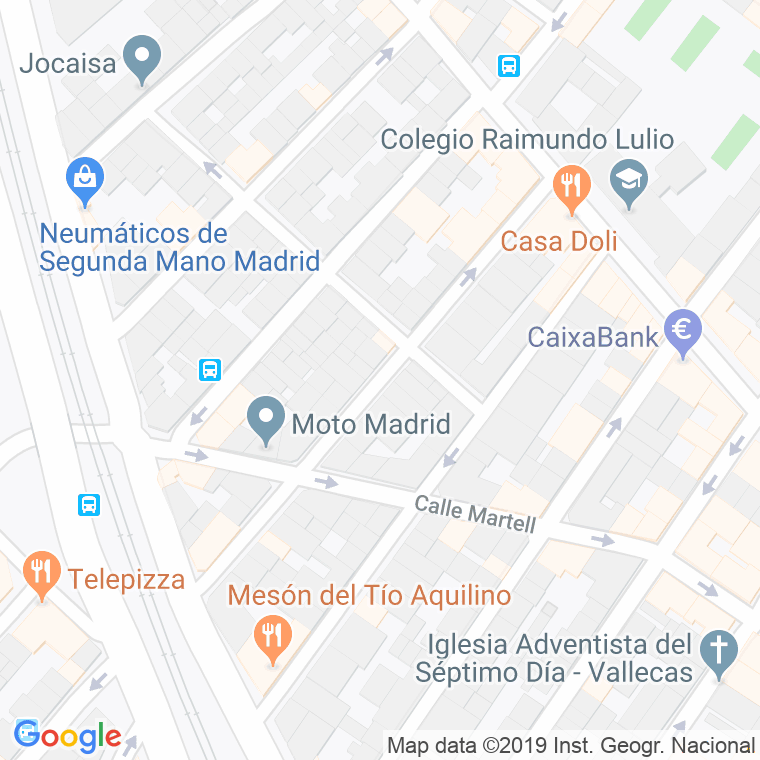 Código Postal calle Garcia Llamas en Madrid