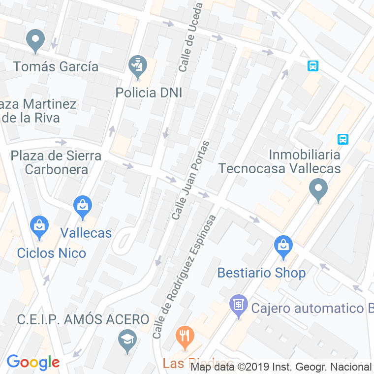 Código Postal calle Juan Portas en Madrid