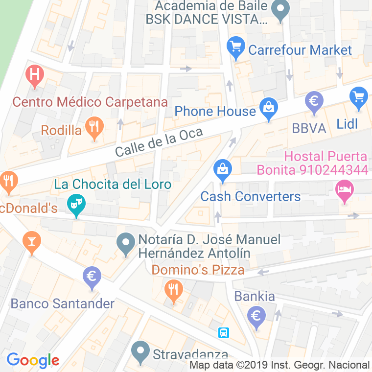 Código Postal calle Codigo Correspondencia Para Organismos Oficiales en Madrid