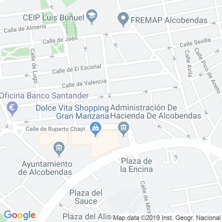 Código Postal calle Barrio Zaporra en Alcobendas y La Moraleja
