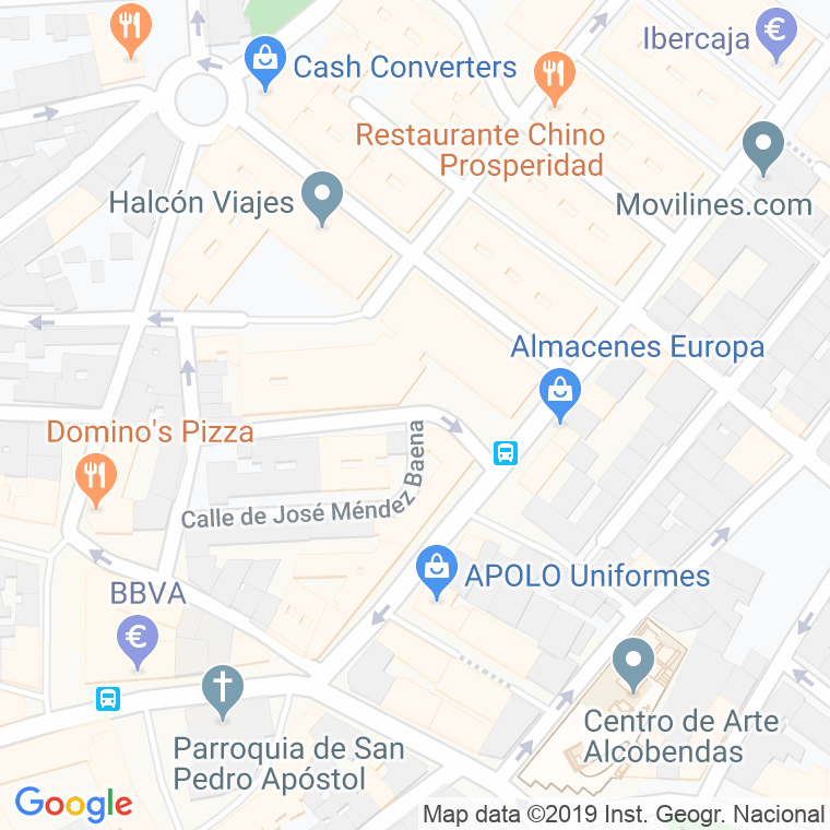 Código Postal calle Cañon, travesia en Alcobendas y La Moraleja