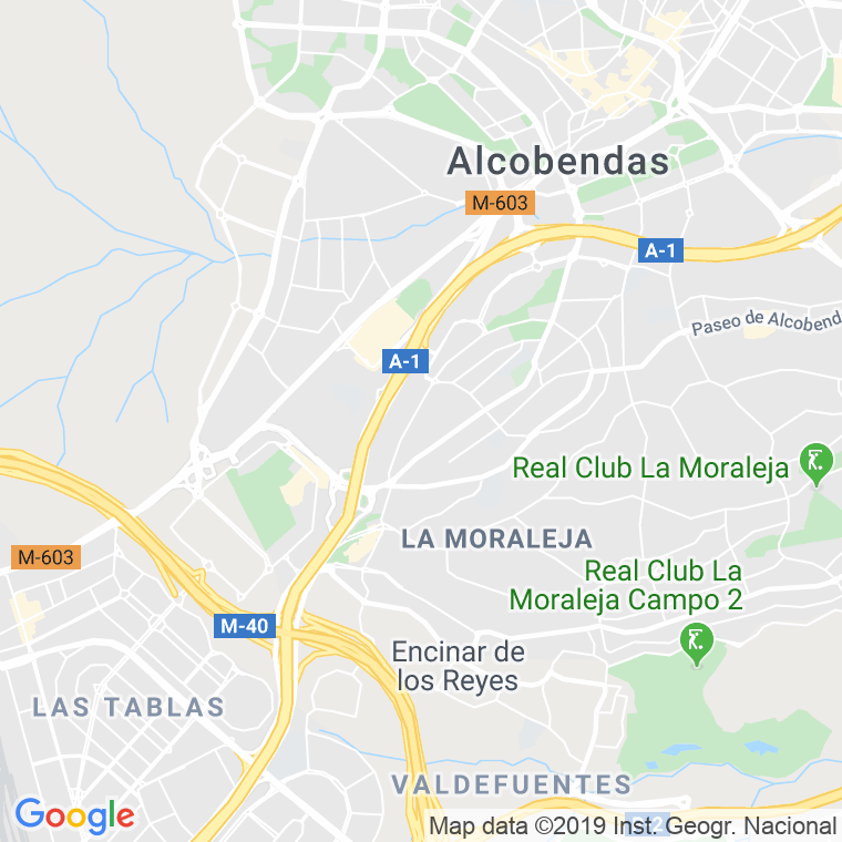 Código Postal calle Soto De La Moraleja, urbanizacion en Alcobendas y La Moraleja