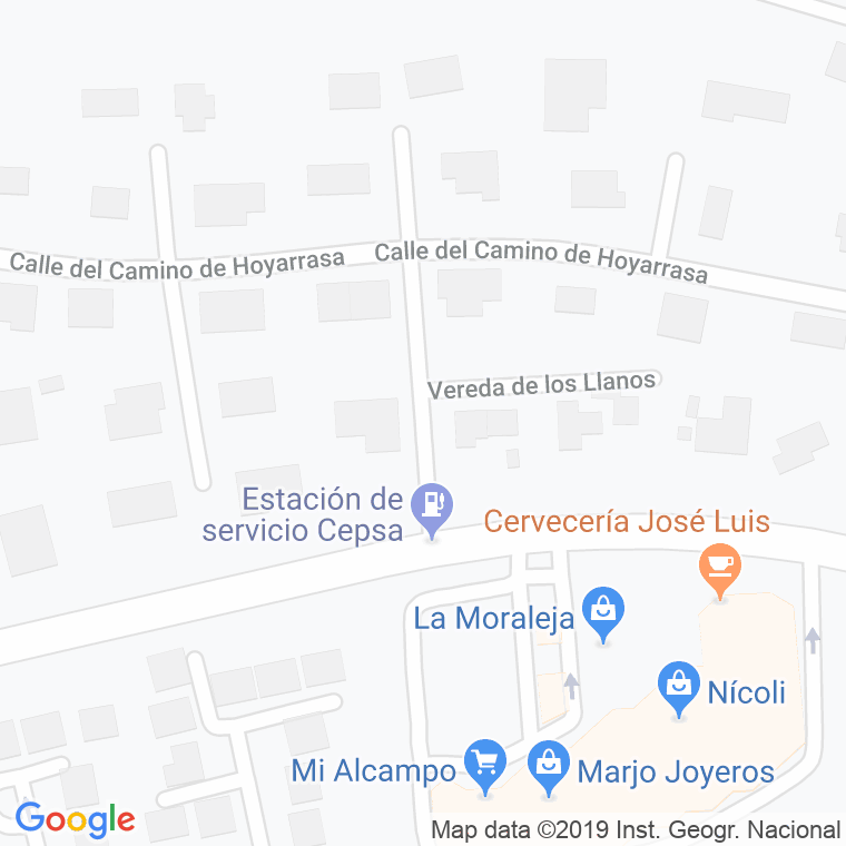 Código Postal calle Vereda De Los Llanos en Alcobendas y La Moraleja