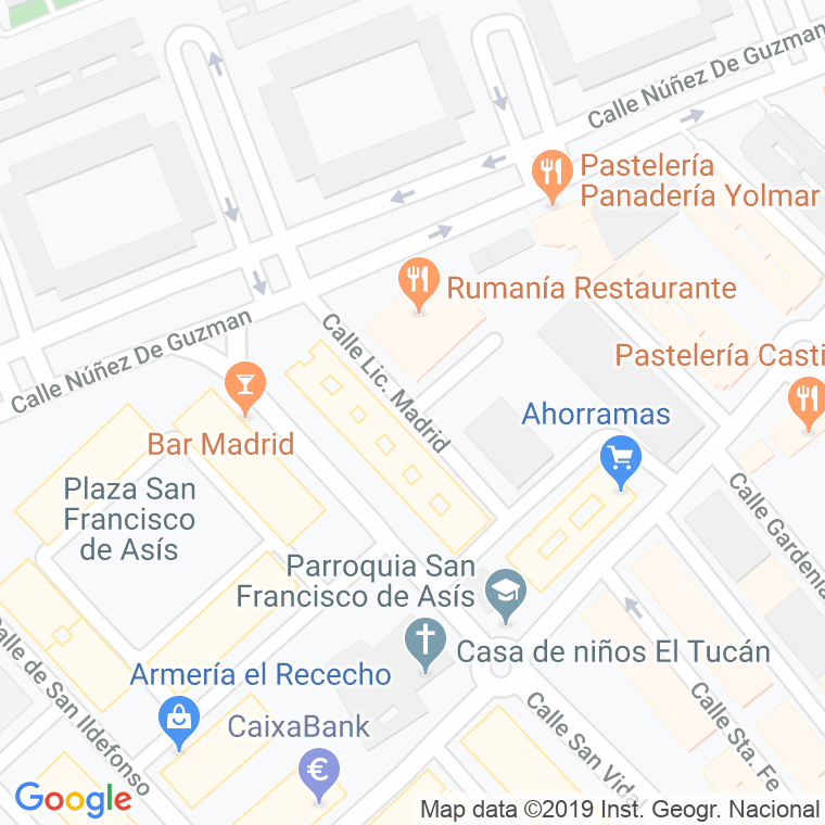 Código Postal calle Licenciado Madrid en Alcalá de Henares