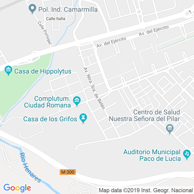 Código Postal calle Nuestra Señora De Belen, avenida en Alcalá de Henares