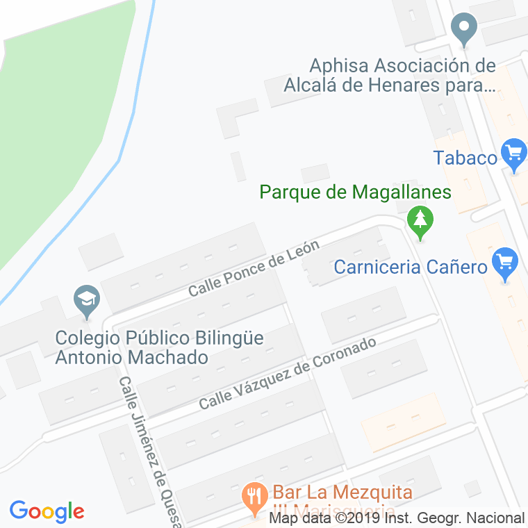 Código Postal calle Ponce De Leon en Alcalá de Henares