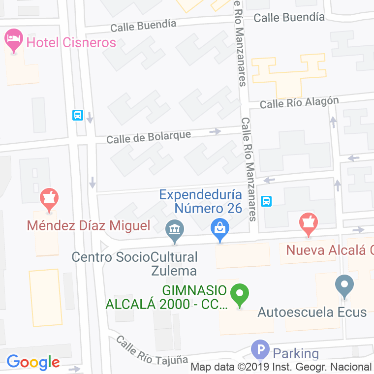 Código Postal calle Rio Almonte en Alcalá de Henares