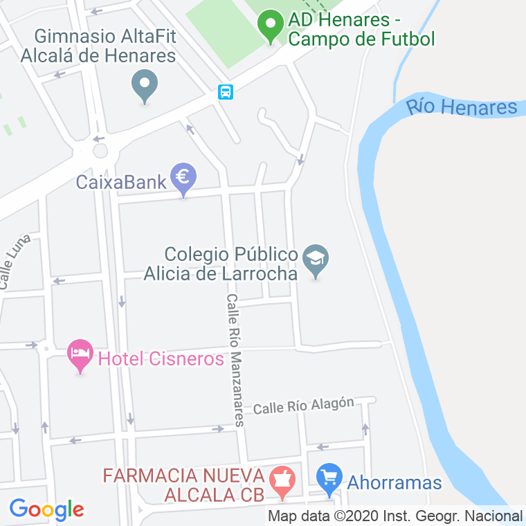 Código Postal calle Rio Badiel en Alcalá de Henares