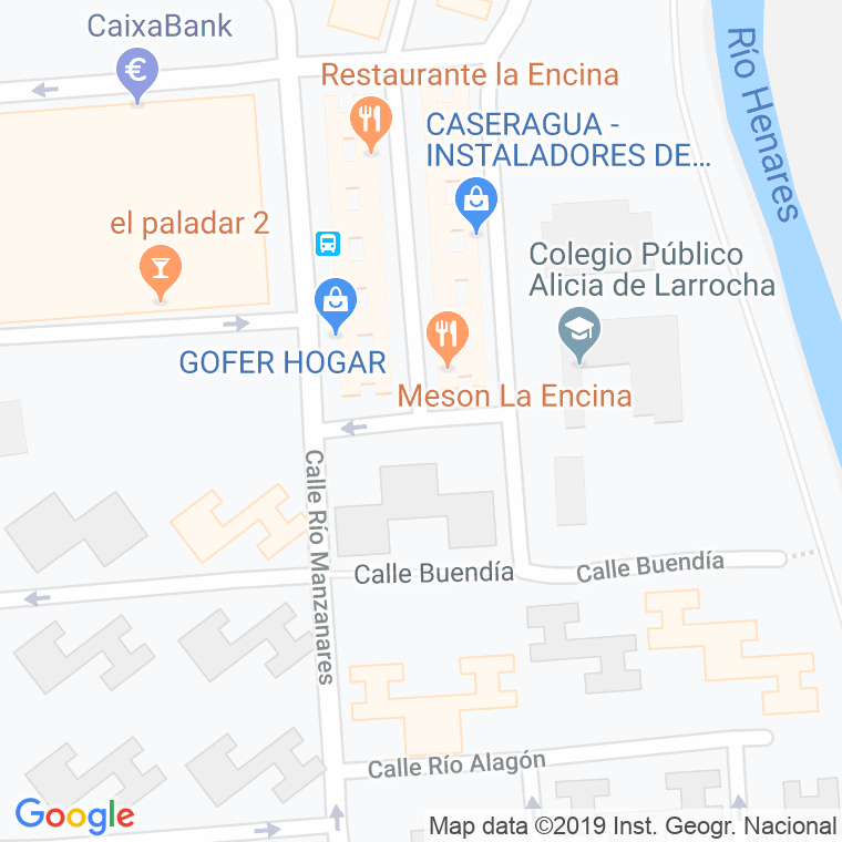 Código Postal calle Rio Cifuentes en Alcalá de Henares