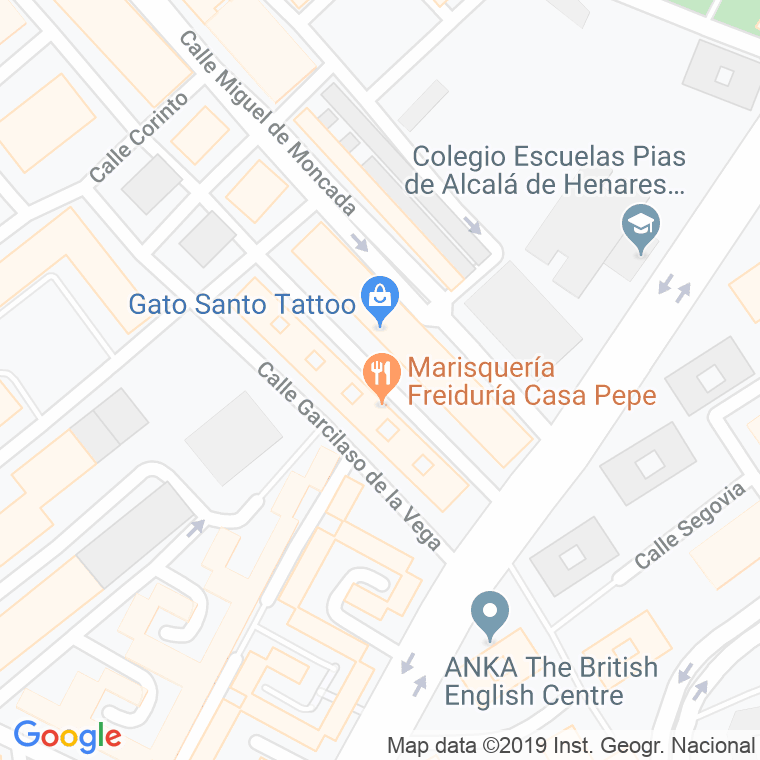 Código Postal calle Juan De Soto, travesia en Alcalá de Henares