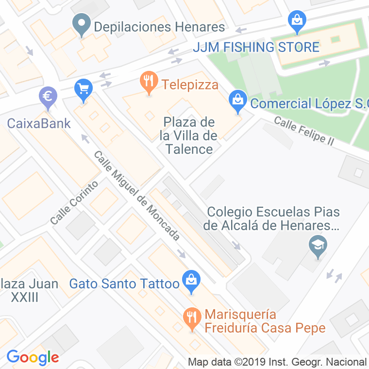 Código Postal calle Pablo De Olavide en Alcalá de Henares