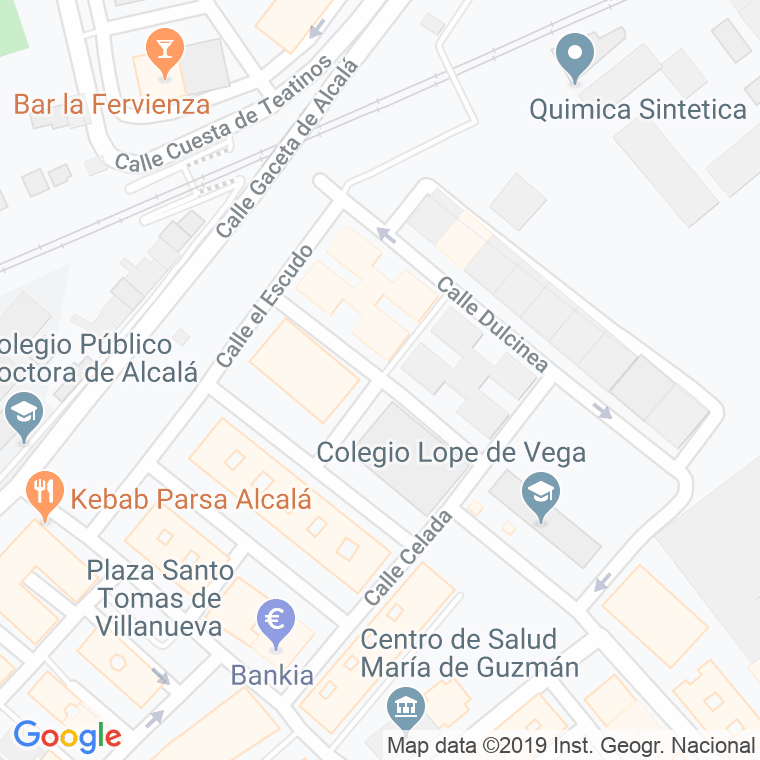 Código Postal calle Alonso Sanchez en Alcalá de Henares