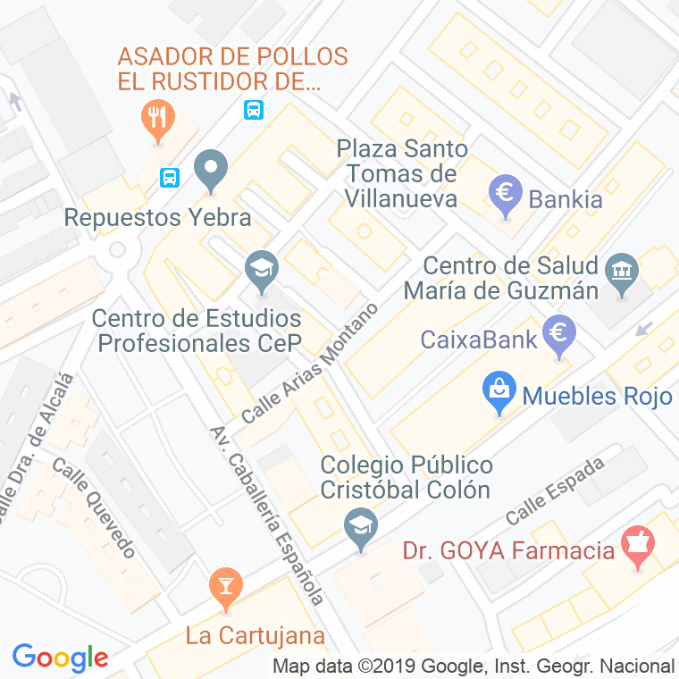 Código Postal calle Arias Montano en Alcalá de Henares