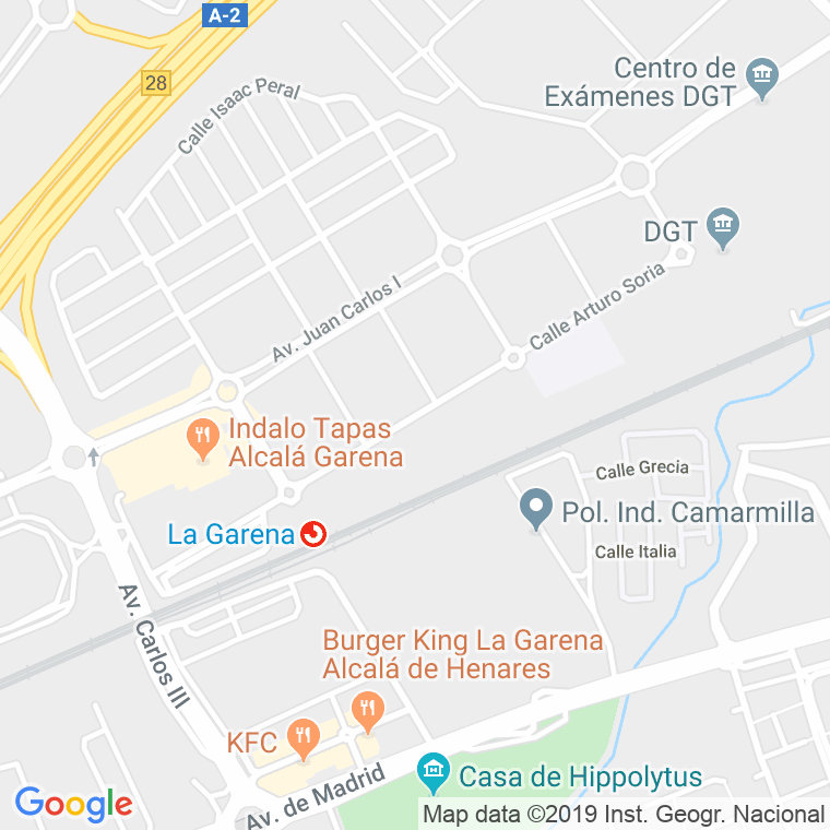 Código Postal calle Arturo Soria en Alcalá de Henares
