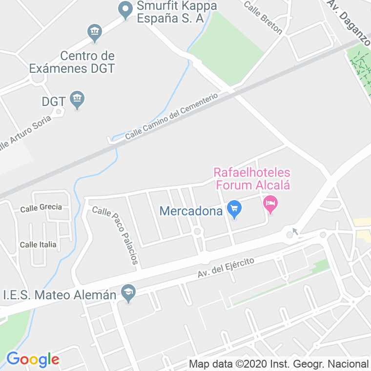 Código Postal calle Callejuelas, camino en Alcalá de Henares