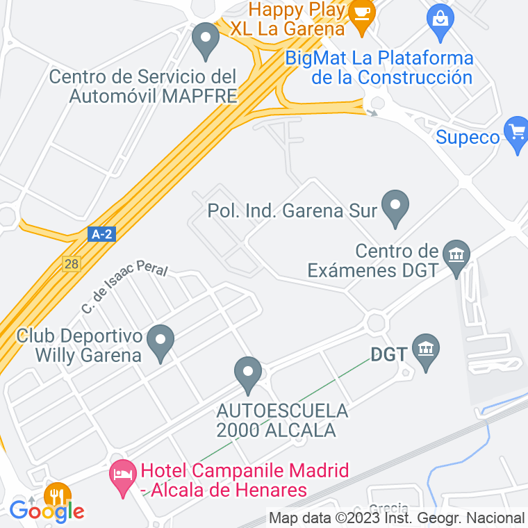 Código Postal calle Francisco Alonso en Alcalá de Henares
