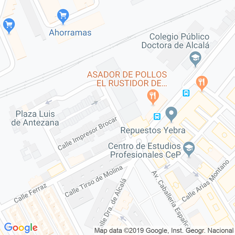 Código Postal calle Alfonso De Zamora en Alcalá de Henares