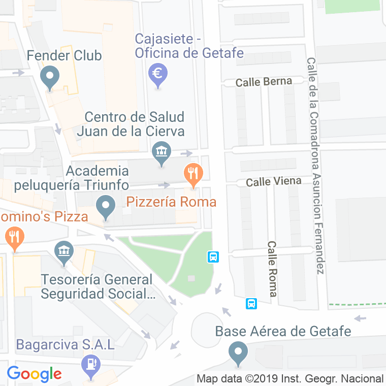 Código Postal calle Roma en Getafe