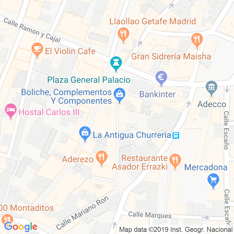 Código Postal calle San Eugenio en Getafe