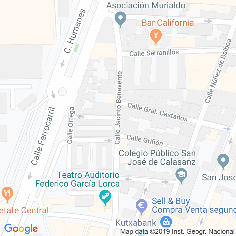 Código Postal calle Jacinto Benavente en Getafe
