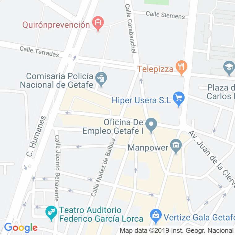Código Postal calle Pizarro en Getafe