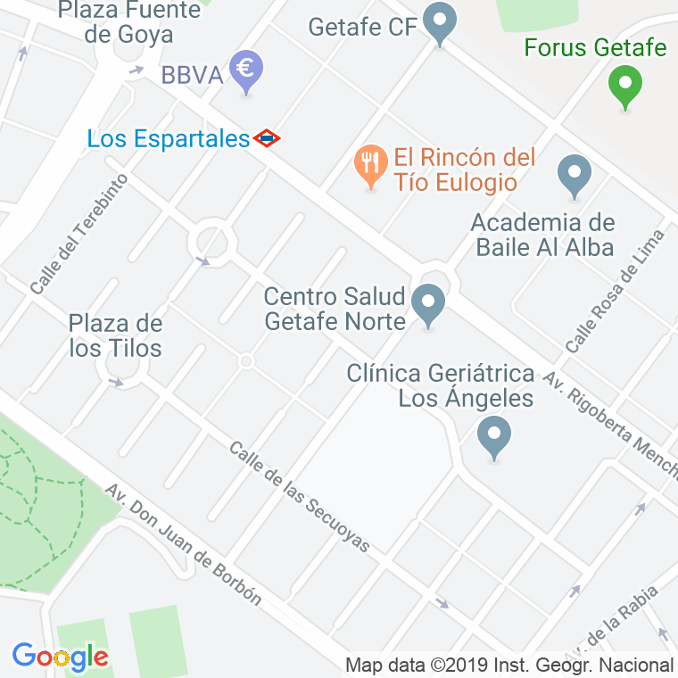 Código Postal calle Ebanos, De Los, avenida en Getafe