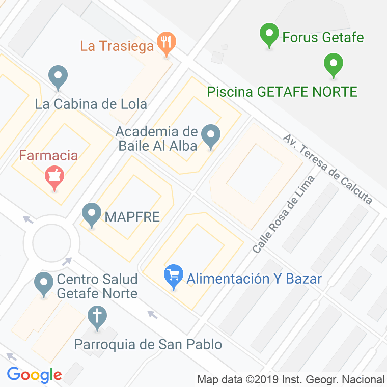Código Postal calle Francisca Sauquillo en Getafe