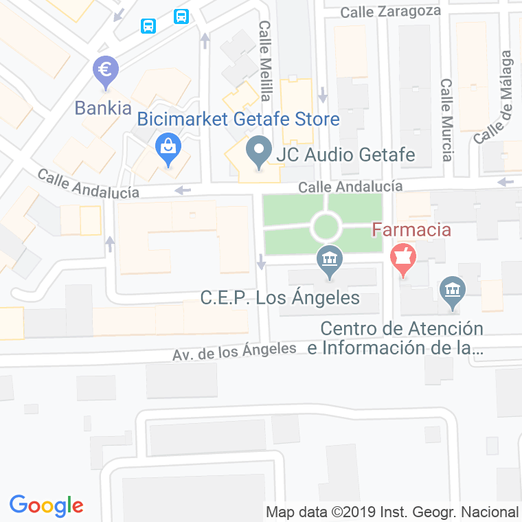 Código Postal calle Granada en Getafe