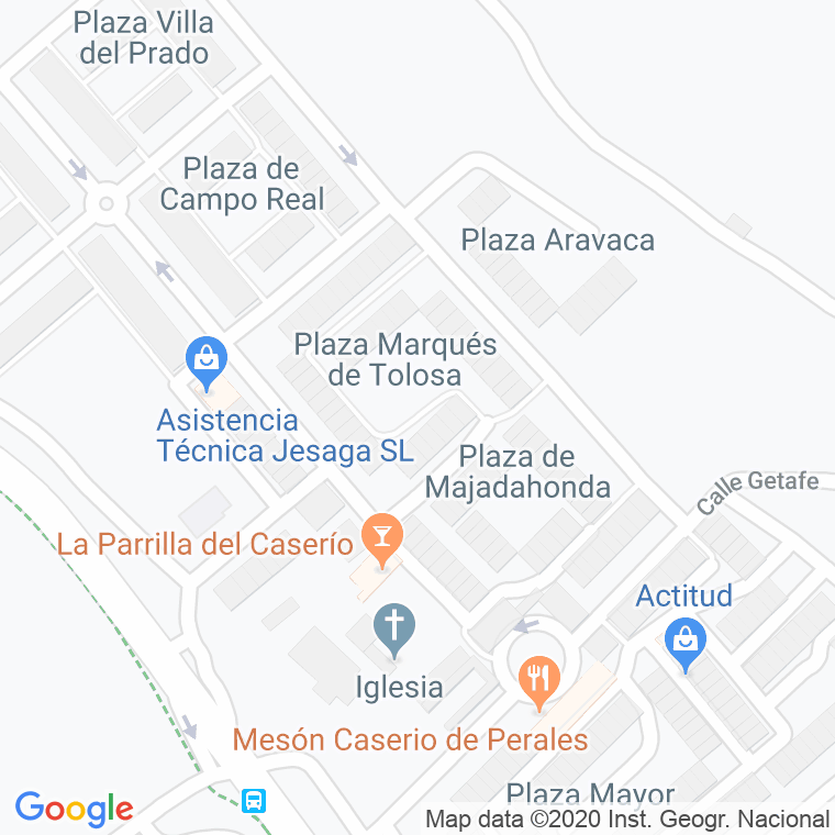 Código Postal calle Marques De Tolosa en Getafe