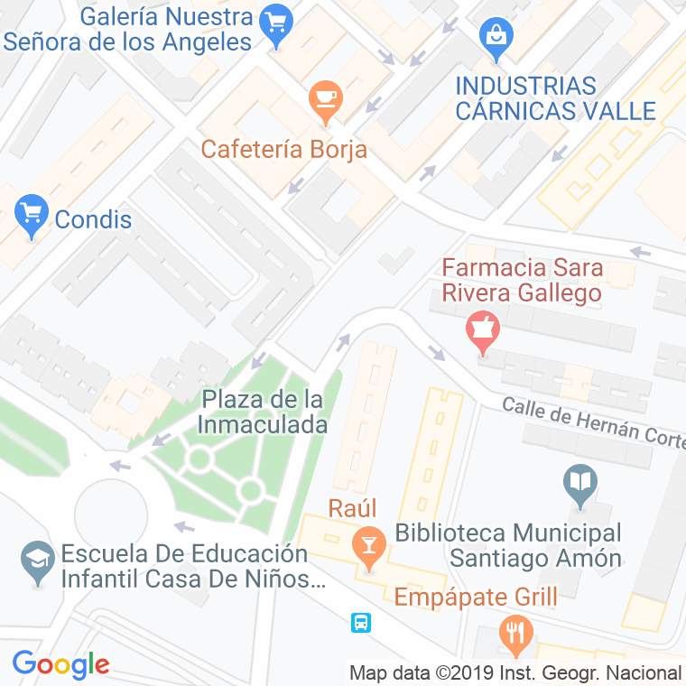Código Postal calle Inmaculada, plaza en Leganés