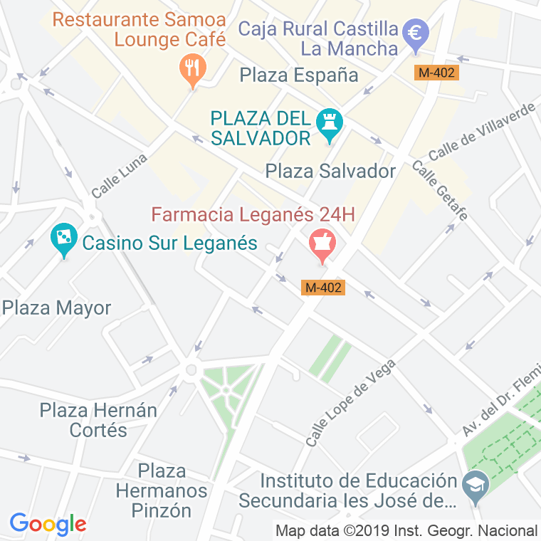 Código Postal calle Jacinto Benavente en Leganés