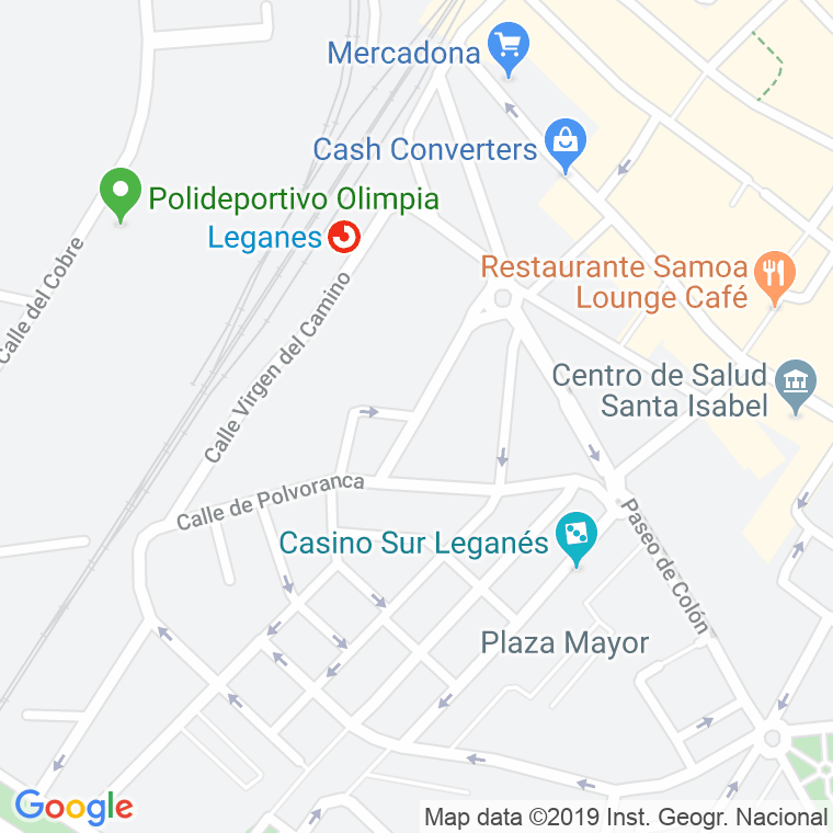 Código Postal calle Nuestra Señora Almudena en Leganés