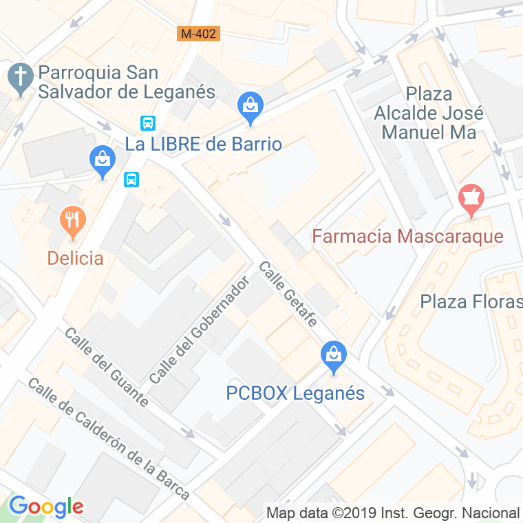 Código Postal calle Getafe, callejon en Leganés