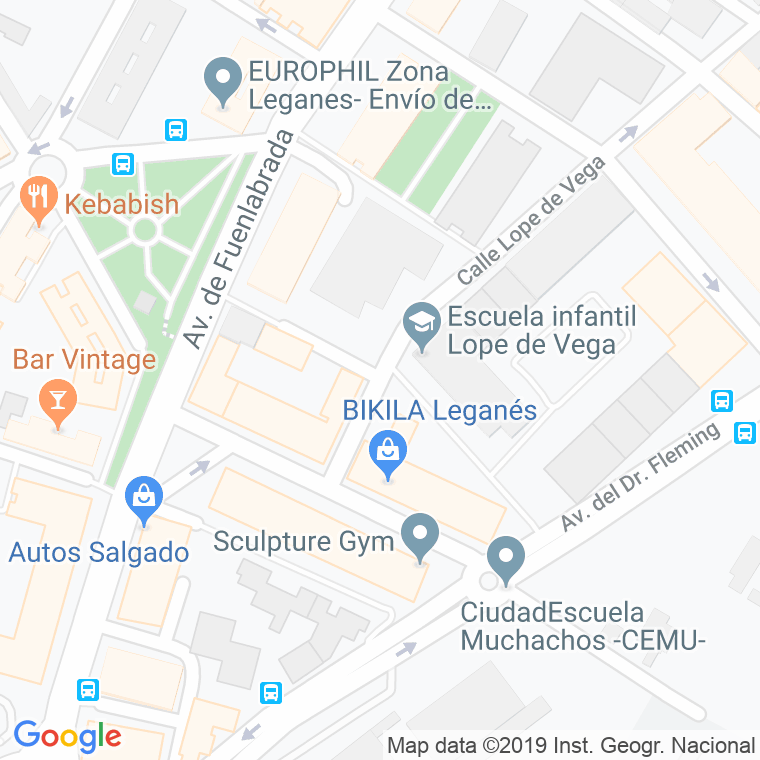 Código Postal calle Nuñez De Arce en Leganés