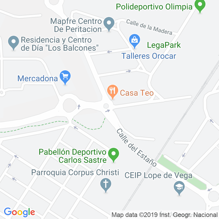 Código Postal calle Estaño, Del en Leganés