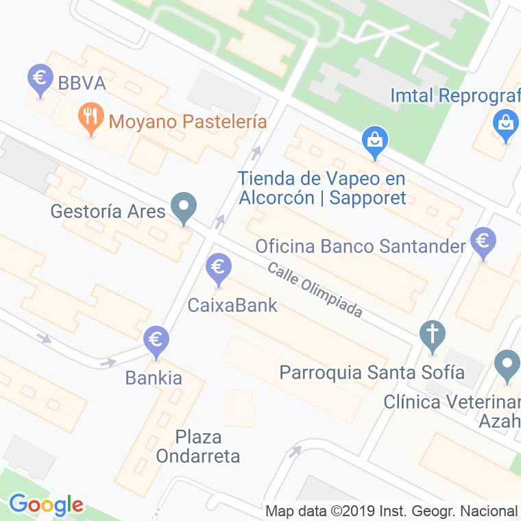 Código Postal calle Olimpiada en Alcorcón