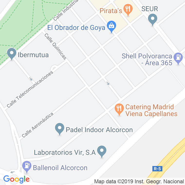 Código Postal calle Quimicas en Alcorcón
