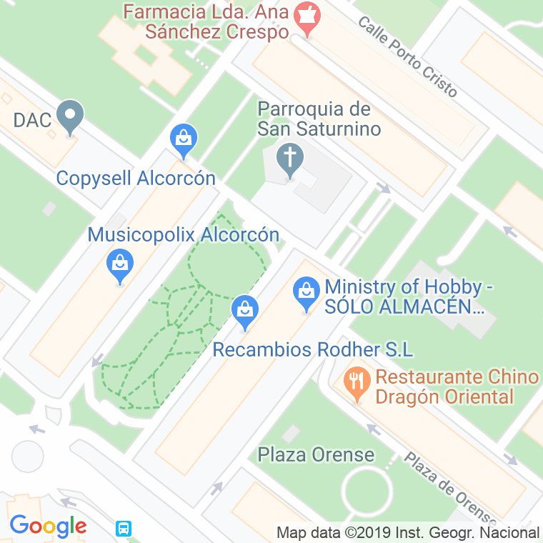 Código Postal calle Principes De España, plaza en Alcorcón