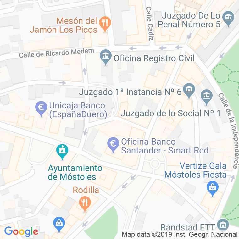 Código Postal calle Sitio De Zaragoza en Móstoles