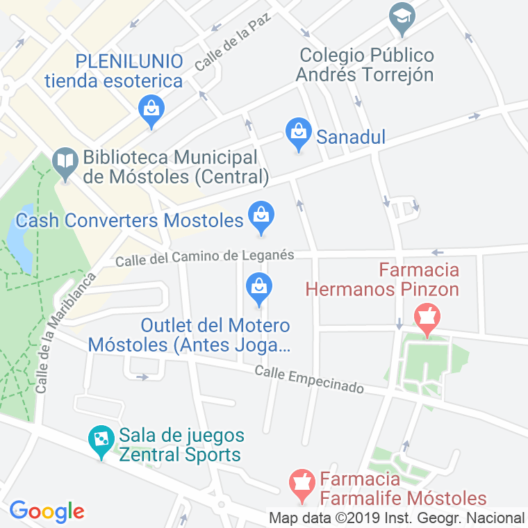 Código Postal calle Salamanca en Móstoles