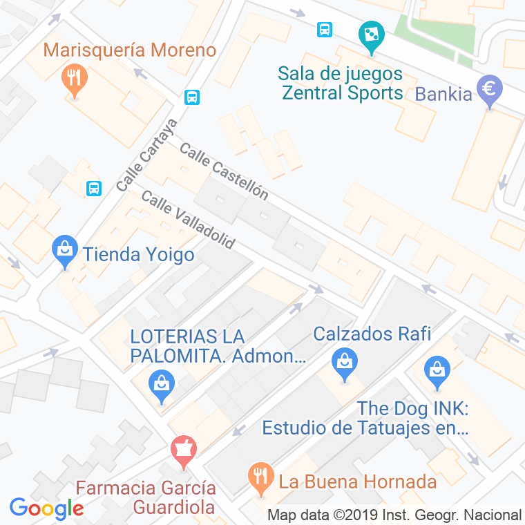 Código Postal calle Valladolid en Móstoles